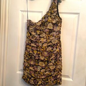 NWT FLORAL ONE STRAP MINI DRESS